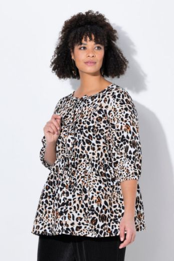 Moda za polnejše Bluza od muslina s leopard uzorkom plus velikost, xxl, Ulla Popken in Johann Popken (JP1880)