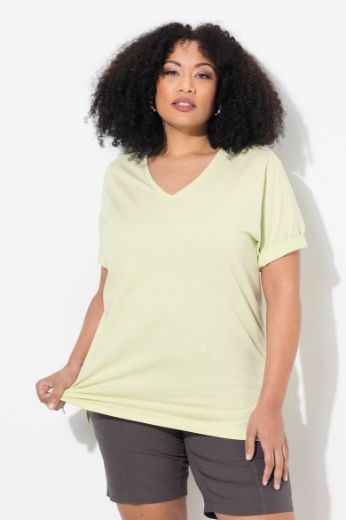 Moda za polnejše Majica V izrez Basic plus velikost, xxl, Ulla Popken in Johann Popken (JP1880)