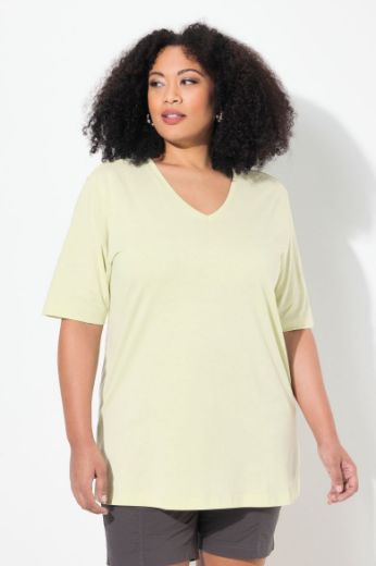Moda za polnejše Majica V izrez Basic plus velikost, xxl, Ulla Popken in Johann Popken (JP1880)