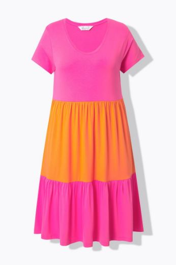 Moda za polnejše Haljina na volane plus velikost, xxl, Ulla Popken in Johann Popken (JP1880)