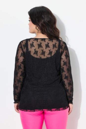Moda za polnejše Košulja s čipkastim detaljima plus velikost, xxl, Ulla Popken in Johann Popken (JP1880)