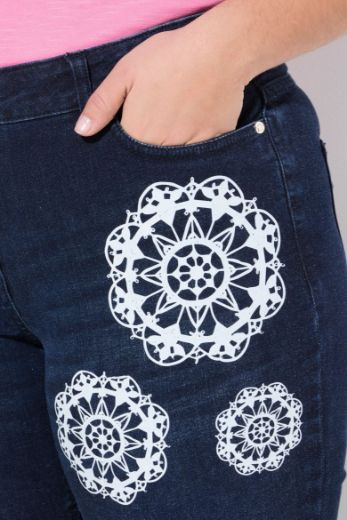 Moda za polnejše Traperice ravnih nogavica plus velikost, xxl, Ulla Popken in Johann Popken (JP1880)