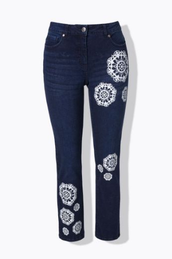 Moda za polnejše Traperice ravnih nogavica plus velikost, xxl, Ulla Popken in Johann Popken (JP1880)