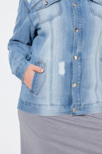 Moda za polnejše Jakna traper plus velikost, xxl, Ulla Popken in Johann Popken (JP1880)