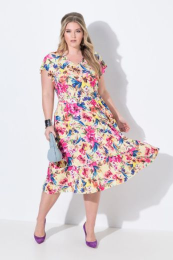 Moda za polnejše Haljina cvjetnog printa plus velikost, xxl, Ulla Popken in Johann Popken (JP1880)