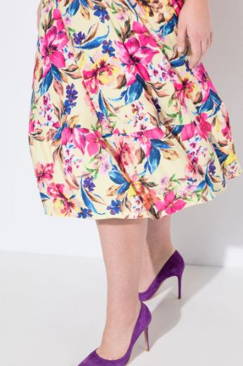 Moda za polnejše Haljina cvjetnog printa plus velikost, xxl, Ulla Popken in Johann Popken (JP1880)