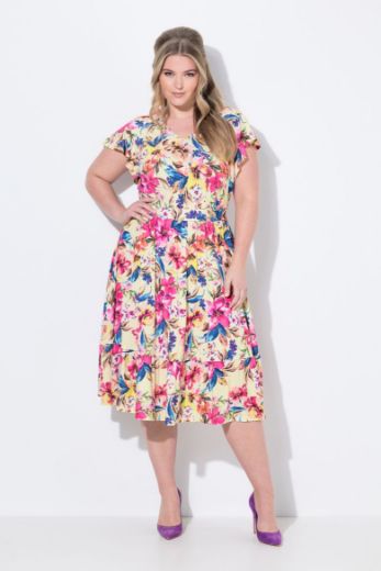 Moda za polnejše Haljina cvjetnog printa plus velikost, xxl, Ulla Popken in Johann Popken (JP1880)