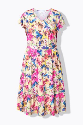 Moda za polnejše Haljina cvjetnog printa plus velikost, xxl, Ulla Popken in Johann Popken (JP1880)