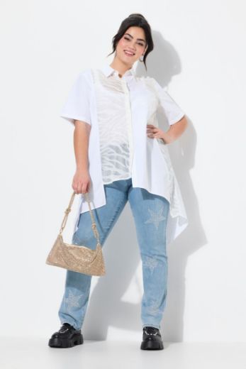 Moda za polnejše Bluza s dodatkom ukrasne čipke plus velikost, xxl, Ulla Popken in Johann Popken (JP1880)