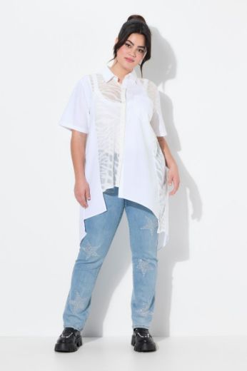Moda za polnejše Bluza s dodatkom ukrasne čipke plus velikost, xxl, Ulla Popken in Johann Popken (JP1880)