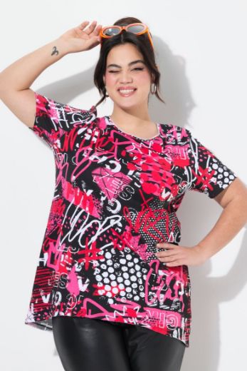 Moda za polnejše Majica kratkih rukava plus velikost, xxl, Ulla Popken in Johann Popken (JP1880)