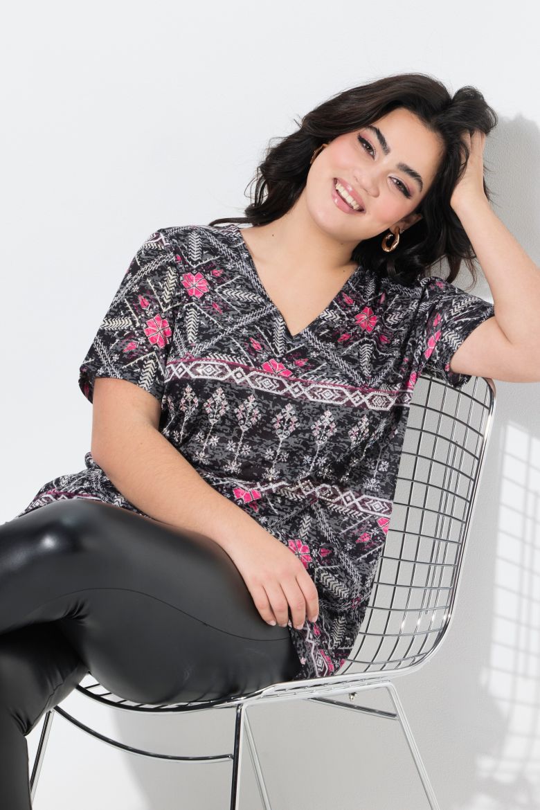 Moda za polnejše Majica kratkih rukava plus velikost, xxl, Ulla Popken in Johann Popken (JP1880)