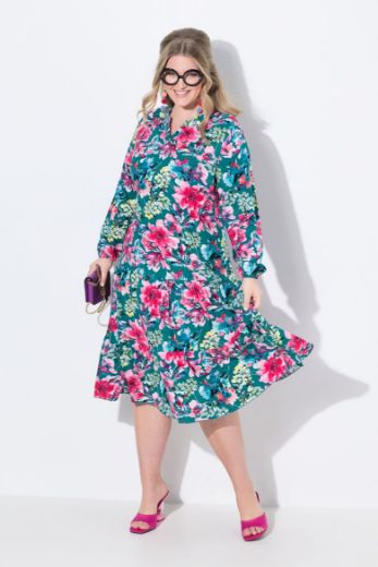 Moda za polnejše Haljina cvjetnog uzorka plus velikost, xxl, Ulla Popken in Johann Popken (JP1880)