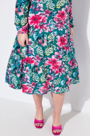 Moda za polnejše Haljina cvjetnog uzorka plus velikost, xxl, Ulla Popken in Johann Popken (JP1880)