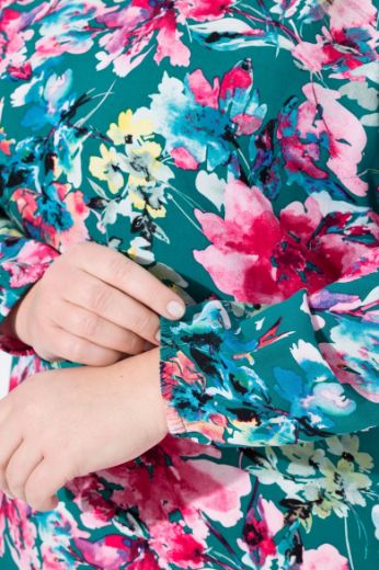 Moda za polnejše Haljina cvjetnog uzorka plus velikost, xxl, Ulla Popken in Johann Popken (JP1880)