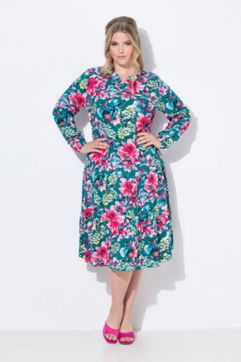 Moda za polnejše Haljina cvjetnog uzorka plus velikost, xxl, Ulla Popken in Johann Popken (JP1880)