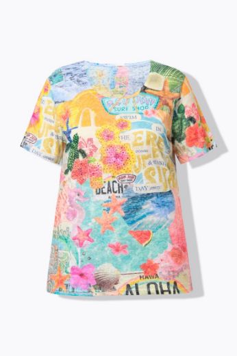 Moda za polnejše Majica kratkih rukava plus velikost, xxl, Ulla Popken in Johann Popken (JP1880)