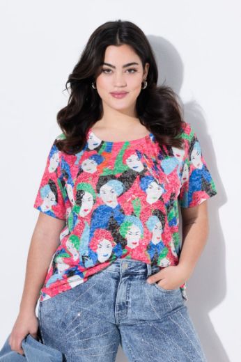 Moda za polnejše Majica kratkih rukava plus velikost, xxl, Ulla Popken in Johann Popken (JP1880)