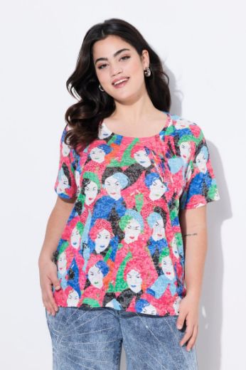 Moda za polnejše Majica kratkih rukava plus velikost, xxl, Ulla Popken in Johann Popken (JP1880)