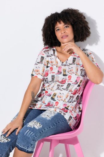 Moda za polnejše Majica kratkih rukava plus velikost, xxl, Ulla Popken in Johann Popken (JP1880)