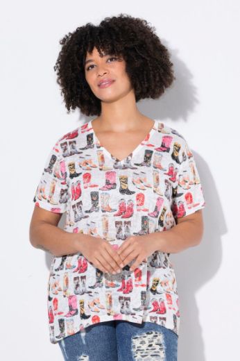 Moda za polnejše Majica kratkih rukava plus velikost, xxl, Ulla Popken in Johann Popken (JP1880)