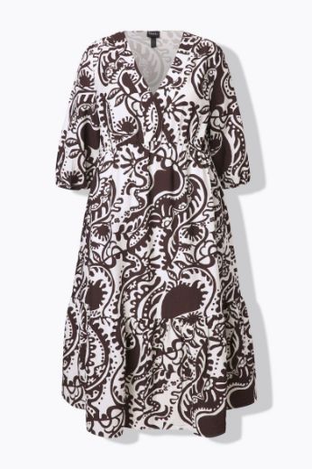 Moda za polnejše Haljina midi 3/4 rukava A kroja plus velikost, xxl, Ulla Popken in Johann Popken (JP1880)