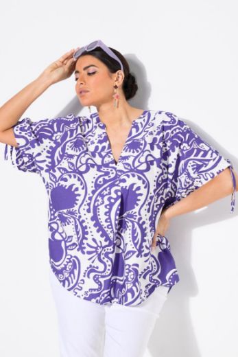 Moda za polnejše Bluza kratkih rukava V ovratnika plus velikost, xxl, Ulla Popken in Johann Popken (JP1880)