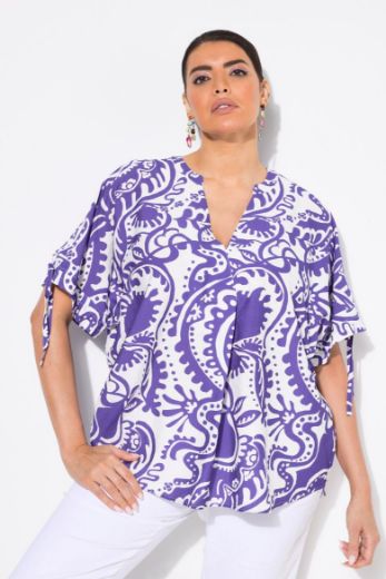 Moda za polnejše Bluza kratkih rukava V ovratnika plus velikost, xxl, Ulla Popken in Johann Popken (JP1880)