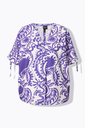 Moda za polnejše Bluza kratkih rukava V ovratnika plus velikost, xxl, Ulla Popken in Johann Popken (JP1880)