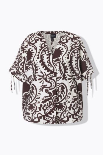 Moda za polnejše Bluza kratkih rukava V ovratnika plus velikost, xxl, Ulla Popken in Johann Popken (JP1880)