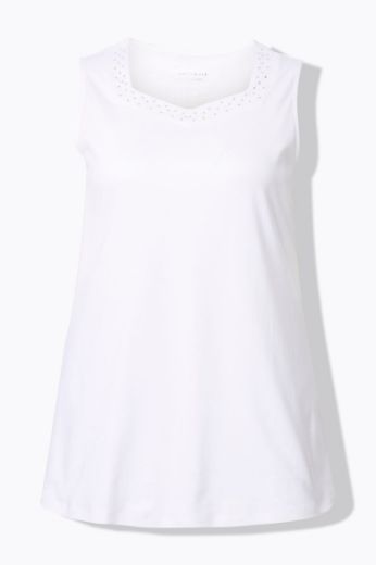Moda za polnejše Majica bez rukava A kroja plus velikost, xxl, Ulla Popken in Johann Popken (JP1880)
