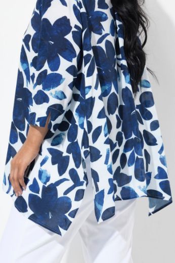 Moda za polnejše Bluza 3/4 rukava cvjetnog uzorka plus velikost, xxl, Ulla Popken in Johann Popken (JP1880)