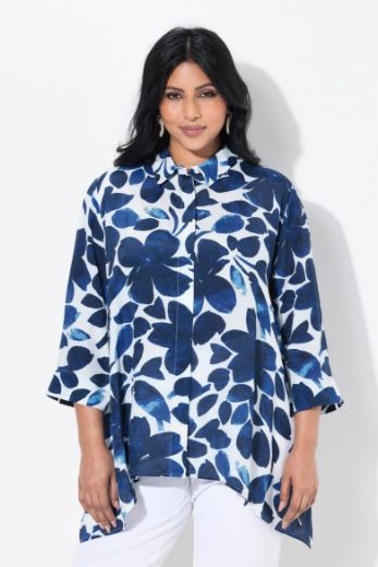 Moda za polnejše Bluza 3/4 rukava cvjetnog uzorka plus velikost, xxl, Ulla Popken in Johann Popken (JP1880)