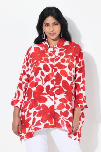 Moda za polnejše Bluza 3/4 rukava cvjetnog uzorka plus velikost, xxl, Ulla Popken in Johann Popken (JP1880)