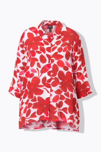 Moda za polnejše Bluza 3/4 rukava cvjetnog uzorka plus velikost, xxl, Ulla Popken in Johann Popken (JP1880)