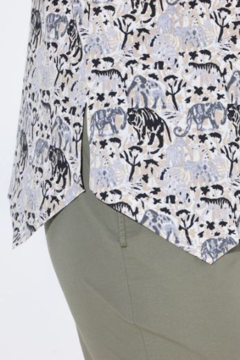 Moda za polnejše Majica kratkih rukava A kroja plus velikost, xxl, Ulla Popken in Johann Popken (JP1880)
