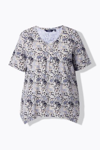 Moda za polnejše Majica kratkih rukava A kroja plus velikost, xxl, Ulla Popken in Johann Popken (JP1880)