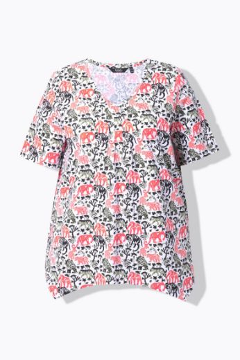 Moda za polnejše Majica kratkih rukava A kroja plus velikost, xxl, Ulla Popken in Johann Popken (JP1880)
