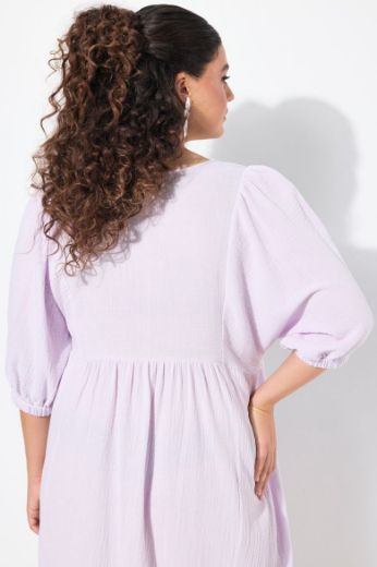 Moda za polnejše Haljina midi 3/4 rukava V ovratnika plus velikost, xxl, Ulla Popken in Johann Popken (JP1880)
