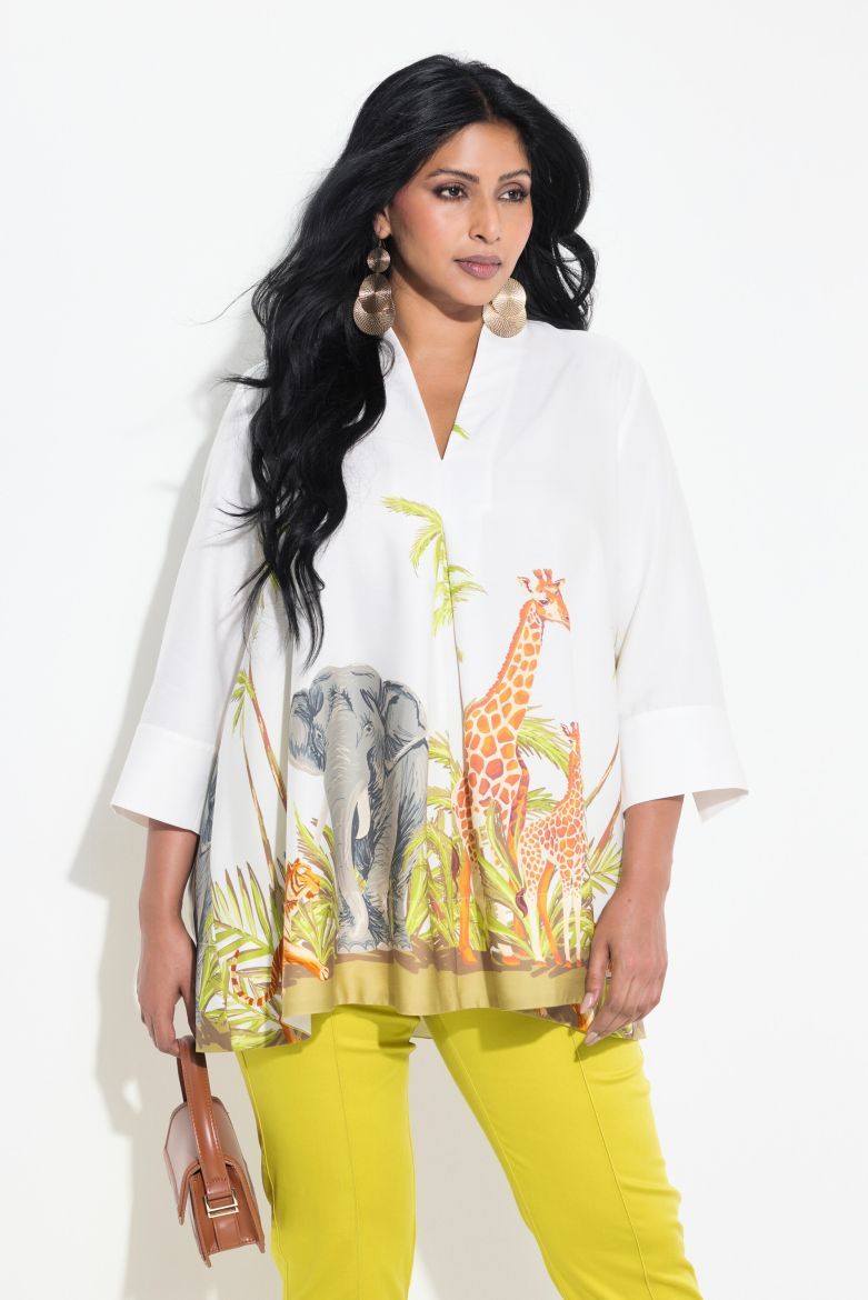 Moda za polnejše Bluza 3/4 rukava plus velikost, xxl, Ulla Popken in Johann Popken (JP1880)