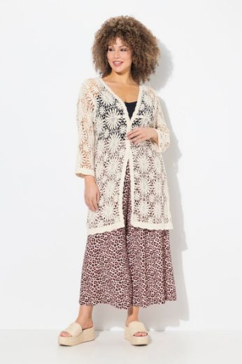 Moda za polnejše Kardigan 3/4 rukava  V ovratnika plus velikost, xxl, Ulla Popken in Johann Popken (JP1880)