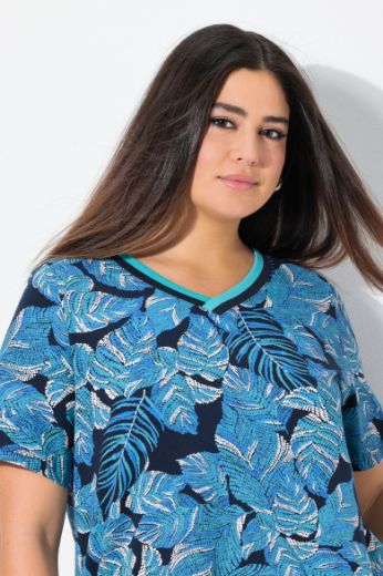Moda za polnejše Majica kratkih rukava V ovratnika plus velikost, xxl, Ulla Popken in Johann Popken (JP1880)