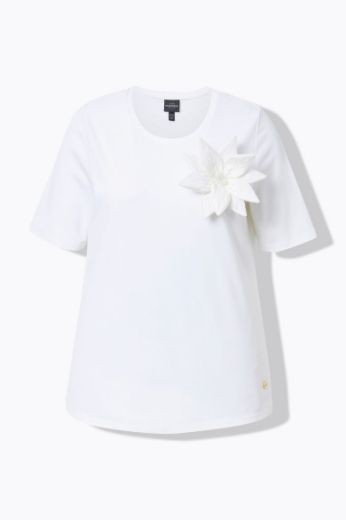 Moda za polnejše Majica kratkih rukava s dodatkom broša plus velikost, xxl, Ulla Popken in Johann Popken (JP1880)