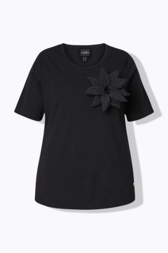 Moda za polnejše Majica kratkih rukava s dodatkom broša plus velikost, xxl, Ulla Popken in Johann Popken (JP1880)