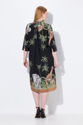 Moda za polnejše Haljina midi 3/4 rukava A kroja plus velikost, xxl, Ulla Popken in Johann Popken (JP1880)