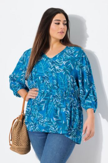 Moda za polnejše Bluza 3/4 rukava V ovratnika plus velikost, xxl, Ulla Popken in Johann Popken (JP1880)