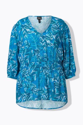 Moda za polnejše Bluza 3/4 rukava V ovratnika plus velikost, xxl, Ulla Popken in Johann Popken (JP1880)