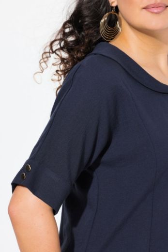Moda za polnejše Bluza polu rukava od mješavine lana plus velikost, xxl, Ulla Popken in Johann Popken (JP1880)