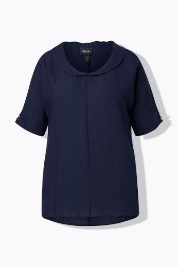 Moda za polnejše Bluza polu rukava od mješavine lana plus velikost, xxl, Ulla Popken in Johann Popken (JP1880)