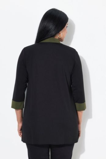 Moda za polnejše Bluza 3/4 rukava A kroja plus velikost, xxl, Ulla Popken in Johann Popken (JP1880)